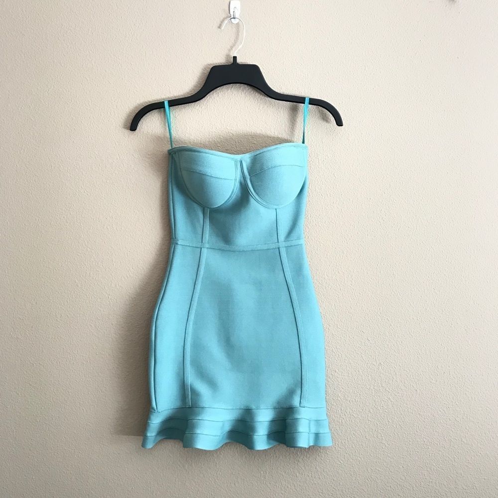 NWT Bandage Ruffle Hem Dress